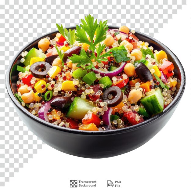 PSD healthy quinoa salad transparent background