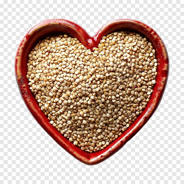 PSD healthy quinoa seeds isolated on a transparent background