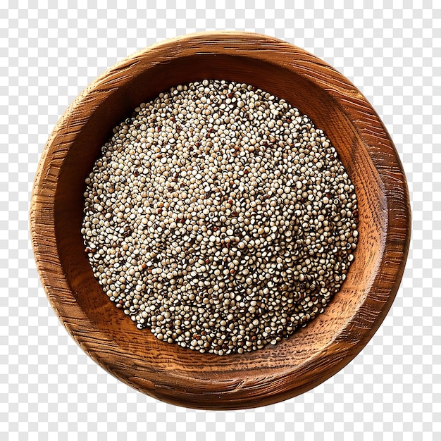 PSD healthy quinoa seeds isolated on a transparent background