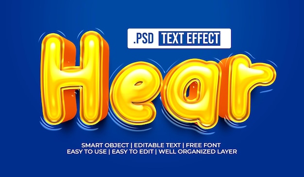 Hear Text Style Effect