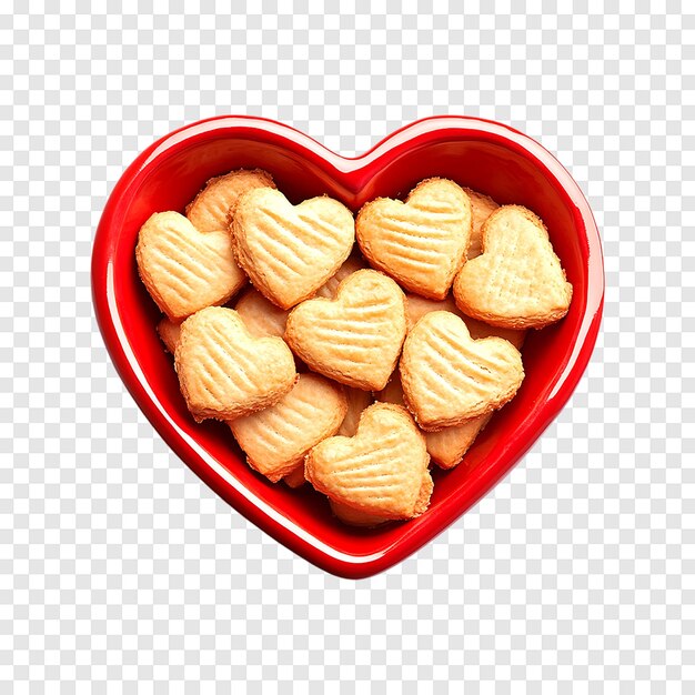 PSD heart biscuits isolated on a transparent background