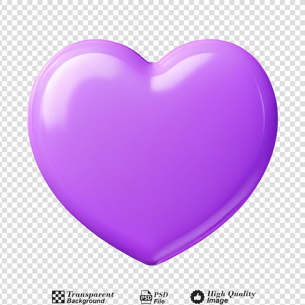 heart button isolated on transparent background