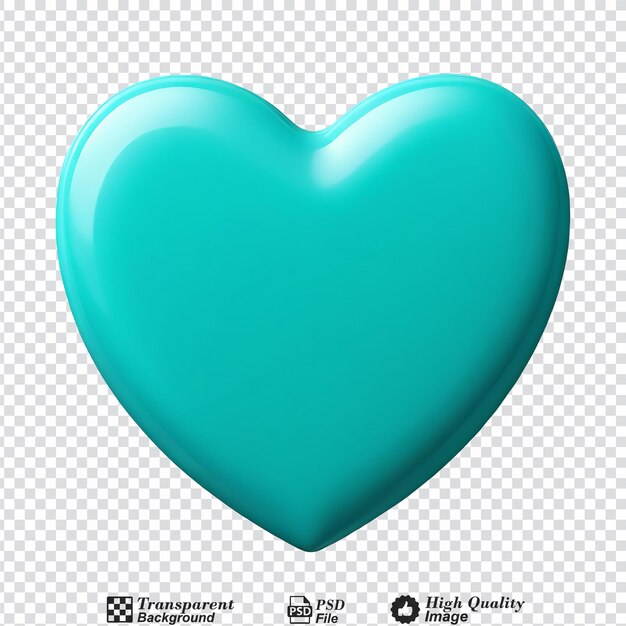 heart button isolated on transparent background