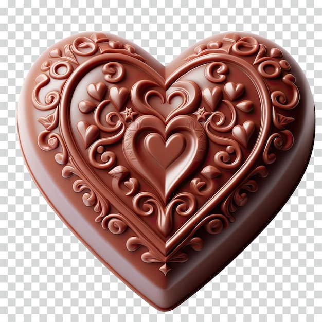 PSD heart chocolate transparent background