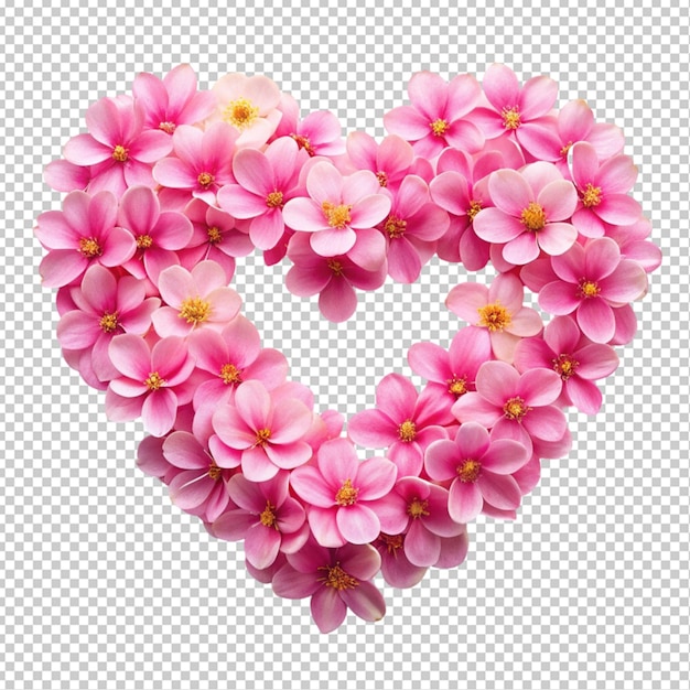 PSD heart flower a pink color heart flower a pink color transparent background