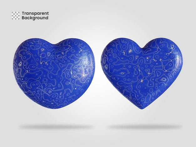 Heart icon isolated 3d render illustration