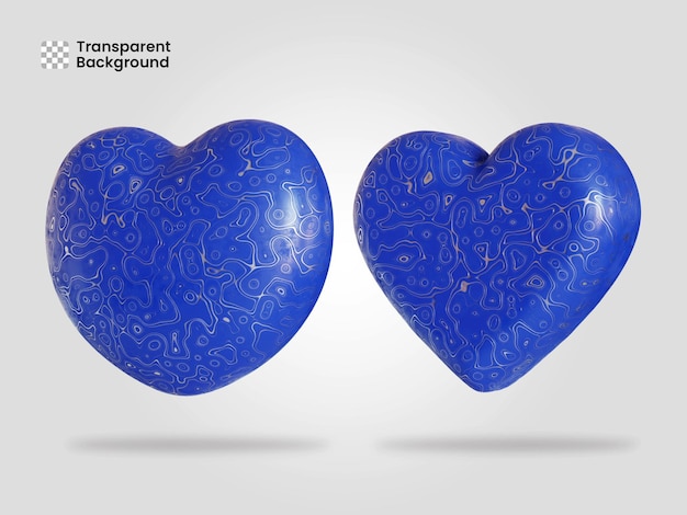 Heart icon isolated 3d render illustration