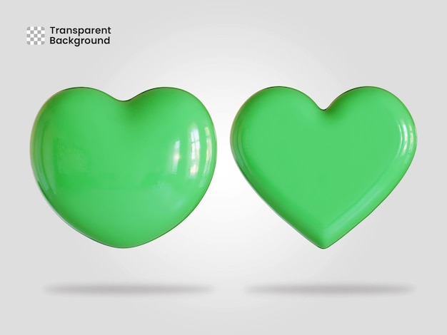 Heart icon isolated 3d render illustration