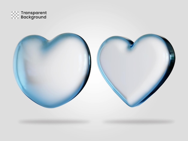 Heart icon isolated 3d render illustration