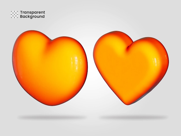 Heart icon isolated 3d render illustration