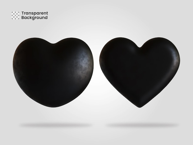 Heart icon isolated 3d render illustration