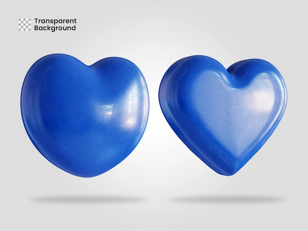 Heart icon isolated 3d render illustration