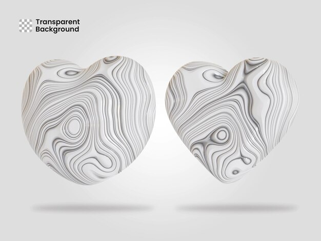 Heart icon isolated 3d render illustration