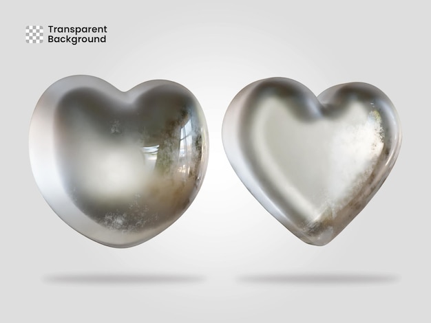 Heart icon isolated 3d render illustration