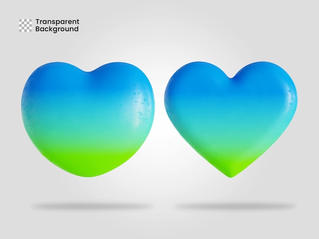 Heart icon isolated 3d render illustration