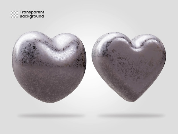 Heart icon isolated 3d render illustration