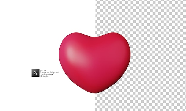 Heart illustration 3d design