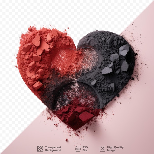 a heart made by the company of cosmetics.