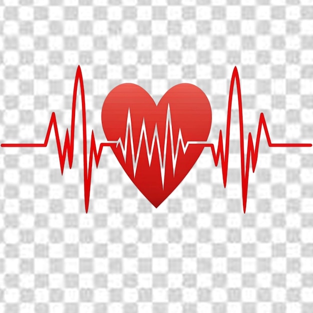 heart rate pulse icon medicine logo vector heart transparent background