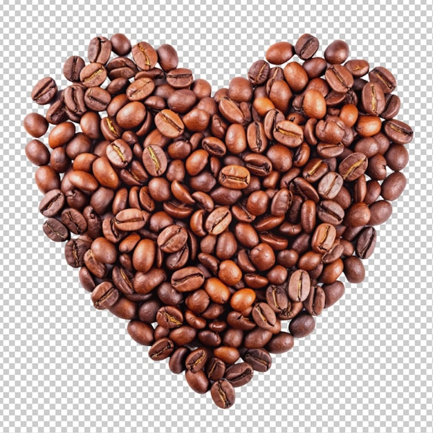 heart shape coffee beans transparent background