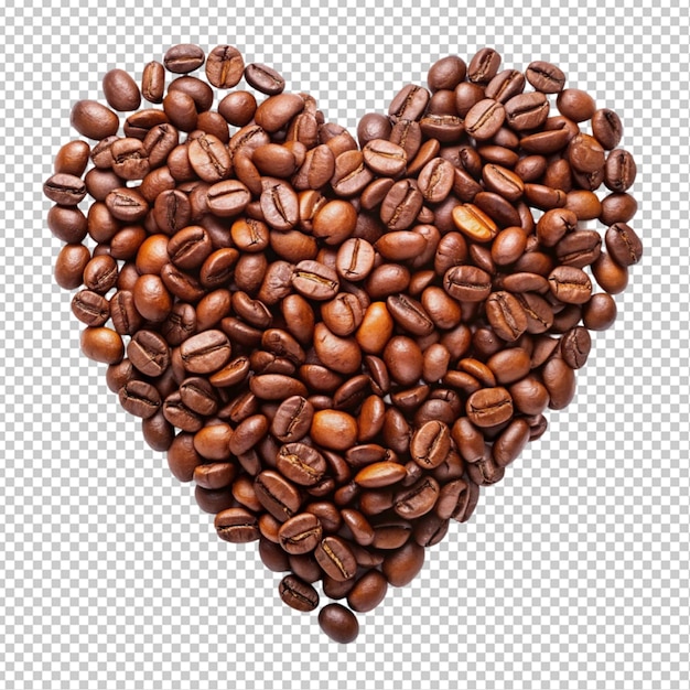 heart shape coffee beans transparent background