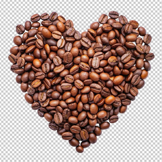 heart shape coffee beans transparent background