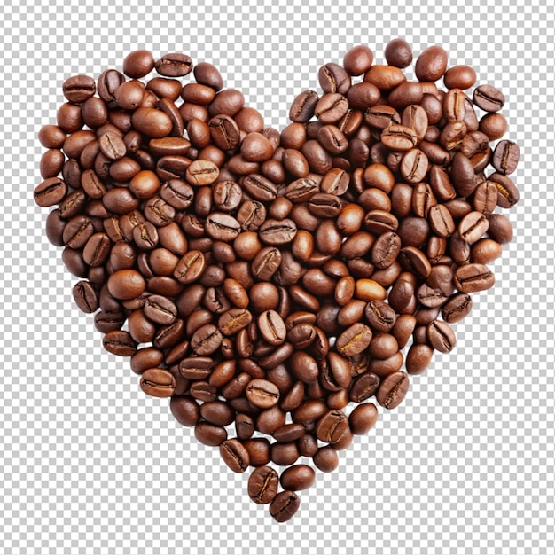 heart shape coffee beans transparent background