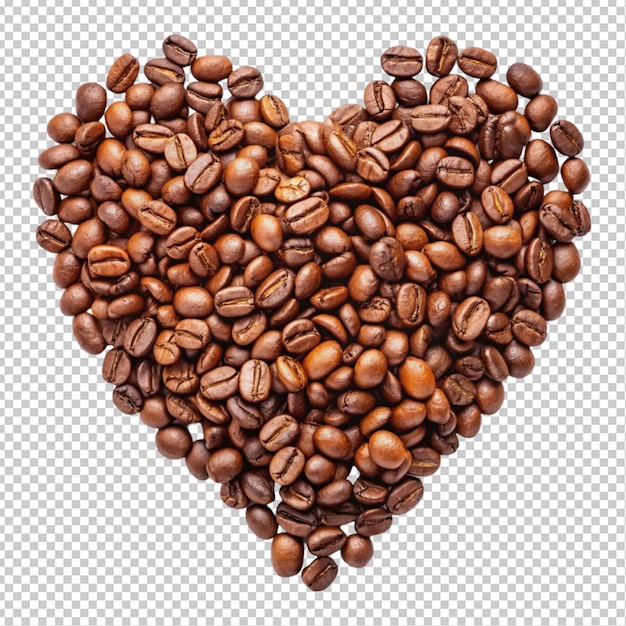 heart shape coffee beans transparent background