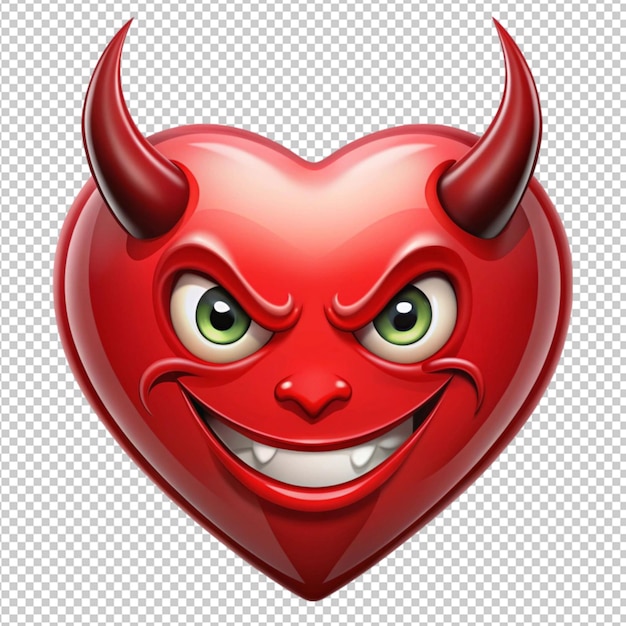 heart shape devil with facial expression