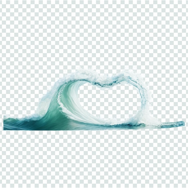 a heart shape is formed by the splashing water transparent background