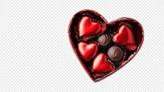 PSD a heart shaped chocolate with a heart shaped chocolate in the middle