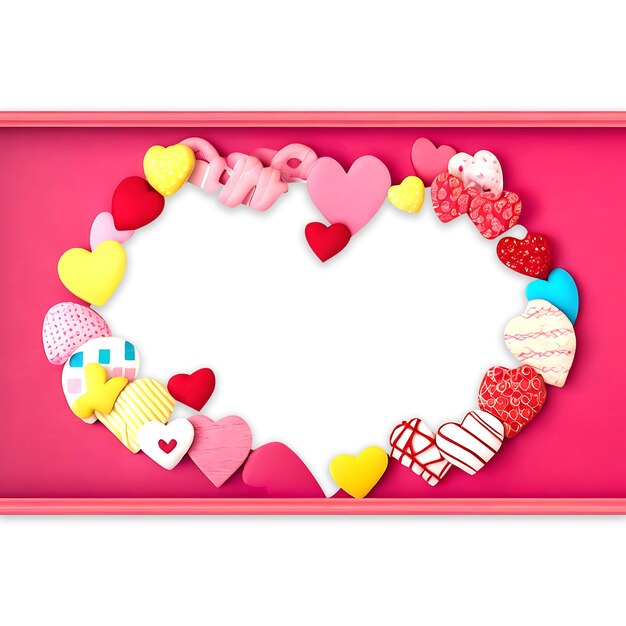 Heart shaped frame design psd