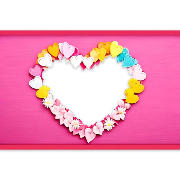 Heart shaped frame Psd design