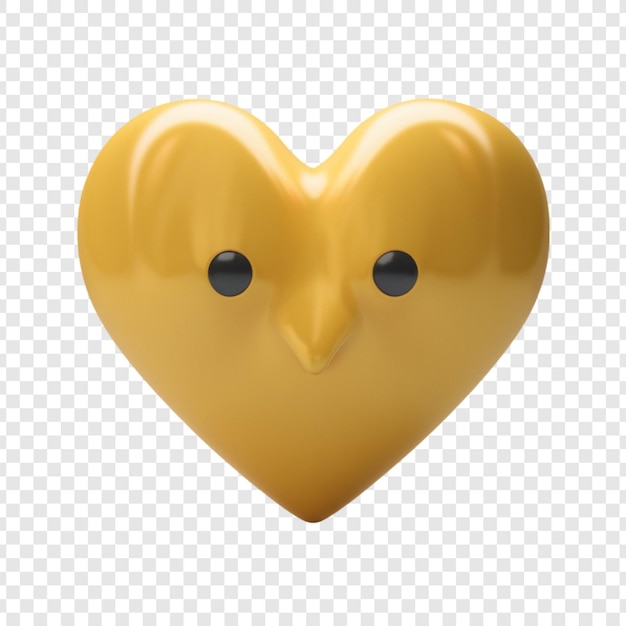 PSD a heart shaped object with eyes and eyes on a transparent background