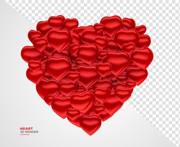 A heart shaped red heart on a transparent background.