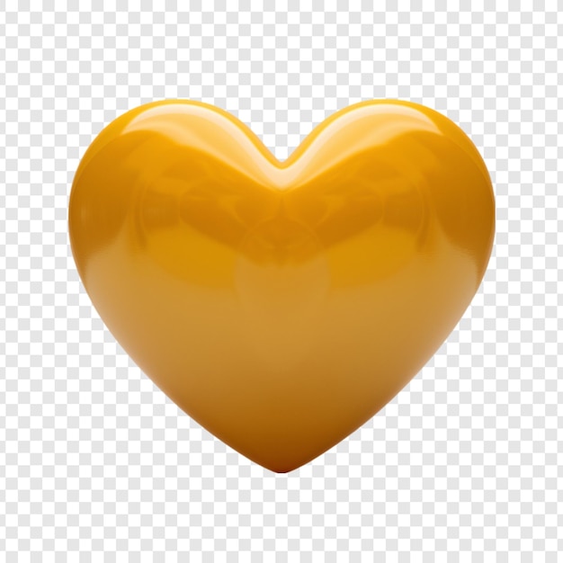 a heart shaped yellow heart with the reflection of the sun on it