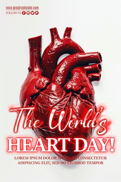 PSD a heart that says the worlds day today