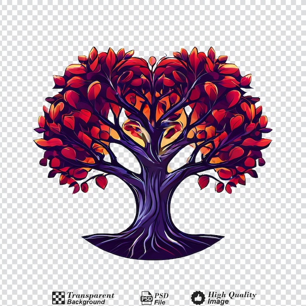 heart tree logo color isolated on transparent backgroundpng