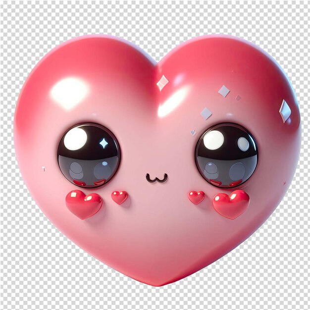 PSD a heart with a face and eyes that says quot i love you quot