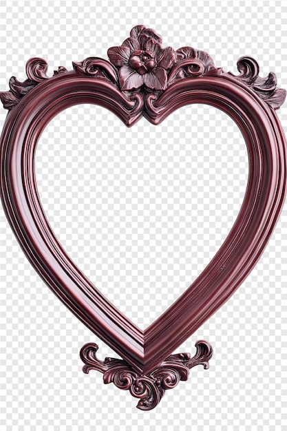 PSD a heart with a purple heart on a transparent background