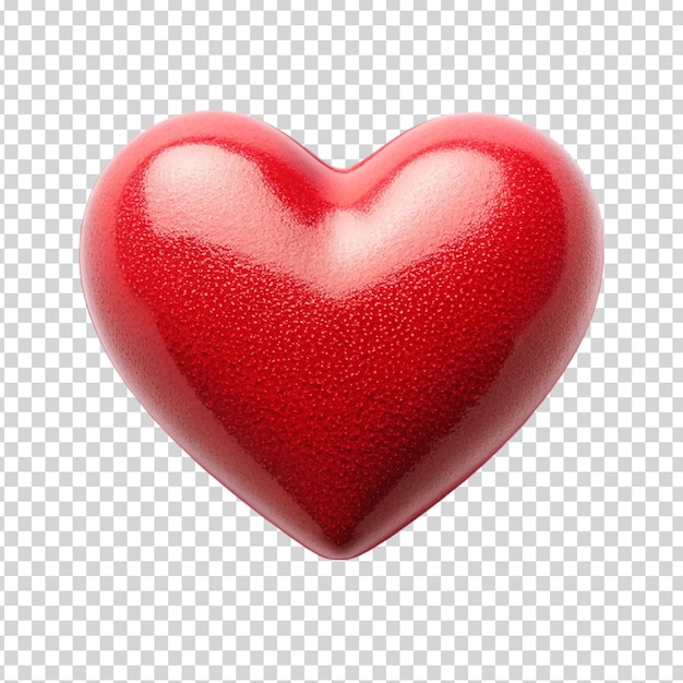 A heart with red roses on transparent background