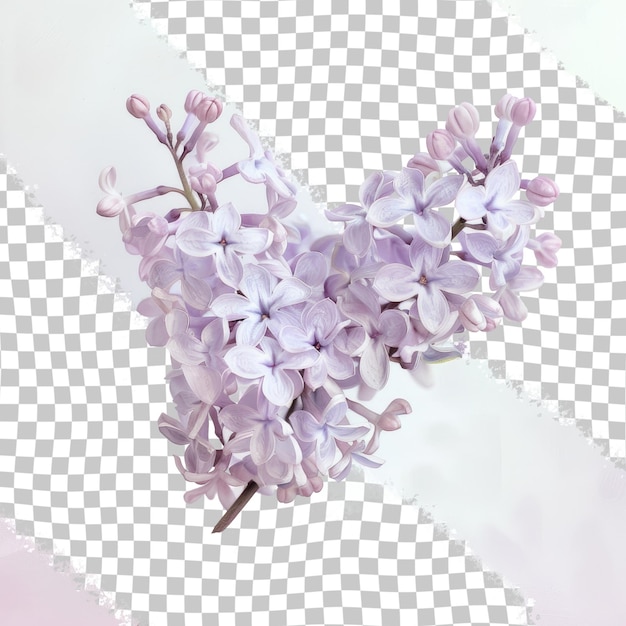 PSD a heart with the word lilac on it