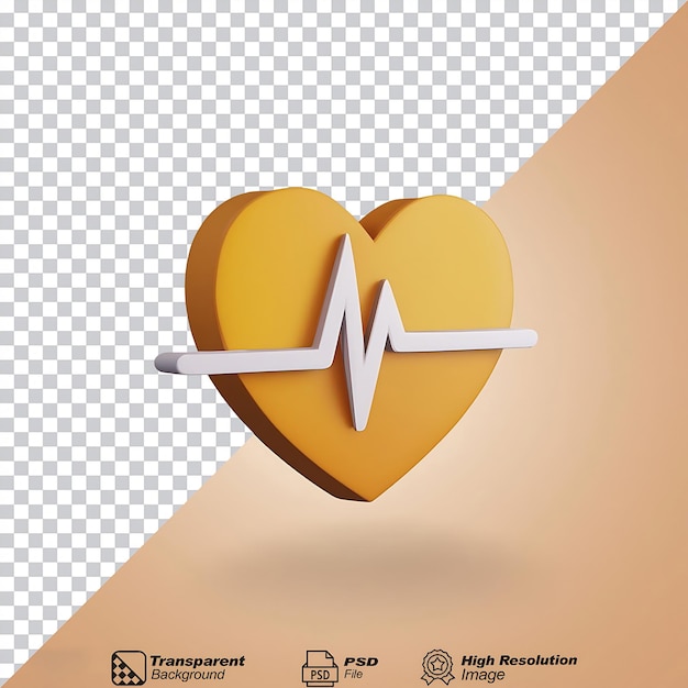 Heartbeat Icon isolated on transparent background