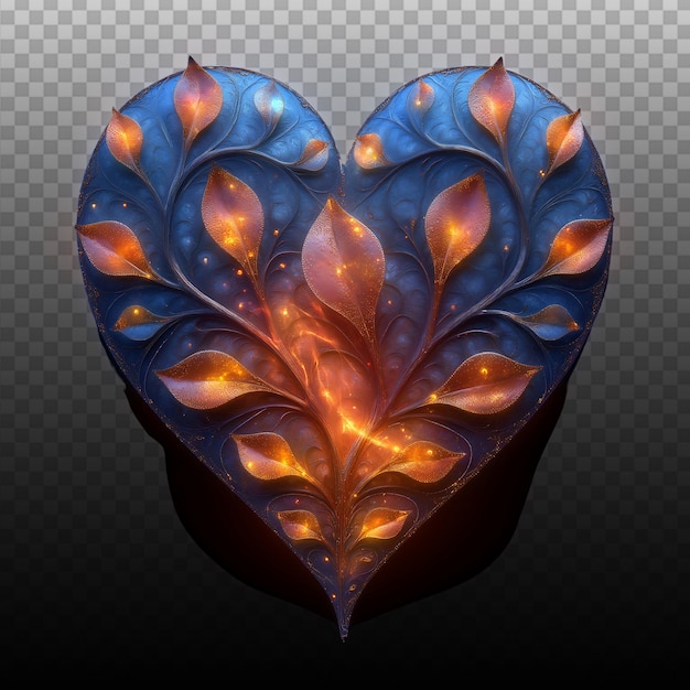 HeartShaped Cantor Set Fractal on Plain Background