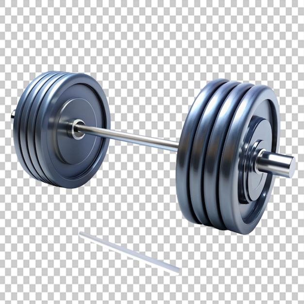 heavy barbells on transparent background