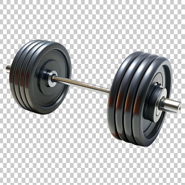 heavy barbells on transparent background