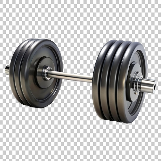 heavy barbells on transparent background