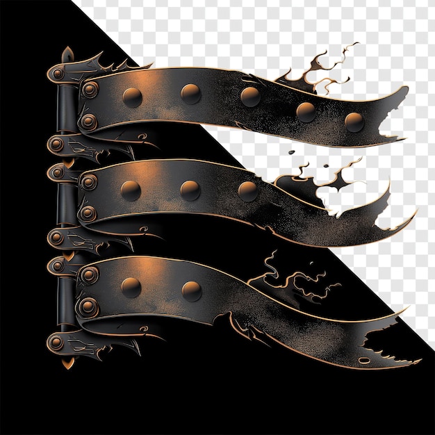 Heavy Metal Style Ribbon Banner Adobe Illustrator Design