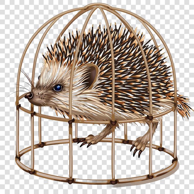 hedgehog cage transparent background vector elementon transparent background