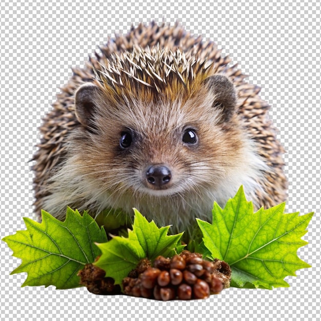 hedgehog at outdoors in wildlife animal on transparent background